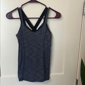 Lululemon Athletica Blue-Gray Fitted Backless Tank